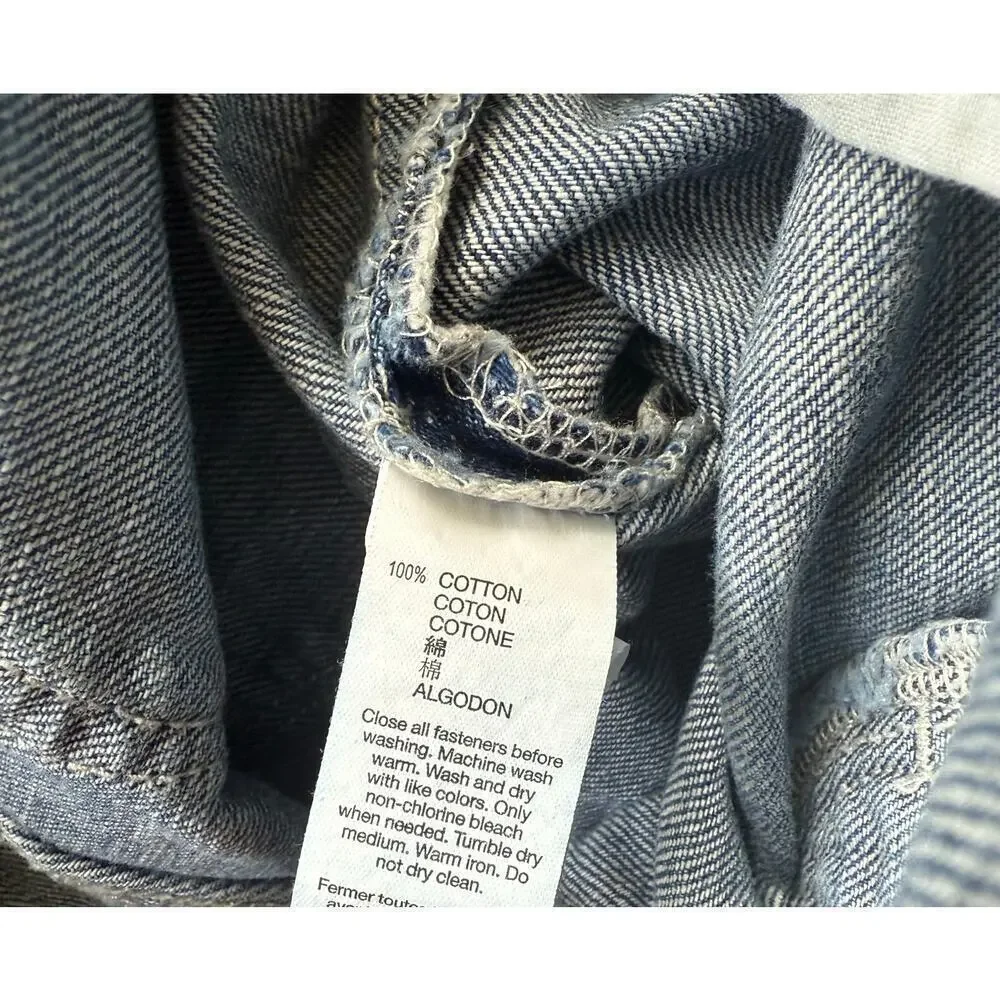 Gap Kids Denim Jean Overalls Coveralls Distressed Size L School Distressed